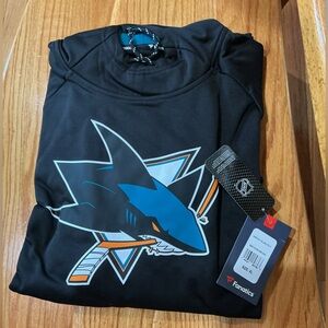 Fanatics XL Men’s Teal and Black NHL Long Sleeve Hoodie NWT